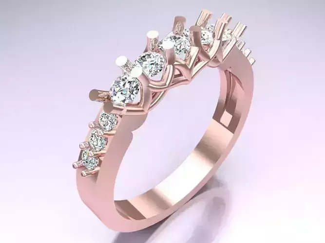 Diamond Ring - Womens Rings - N112336 V25 3D print model