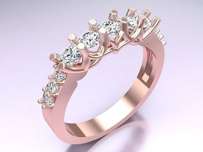 Diamond Ring - Womens Rings - N112341 V27 3D print model