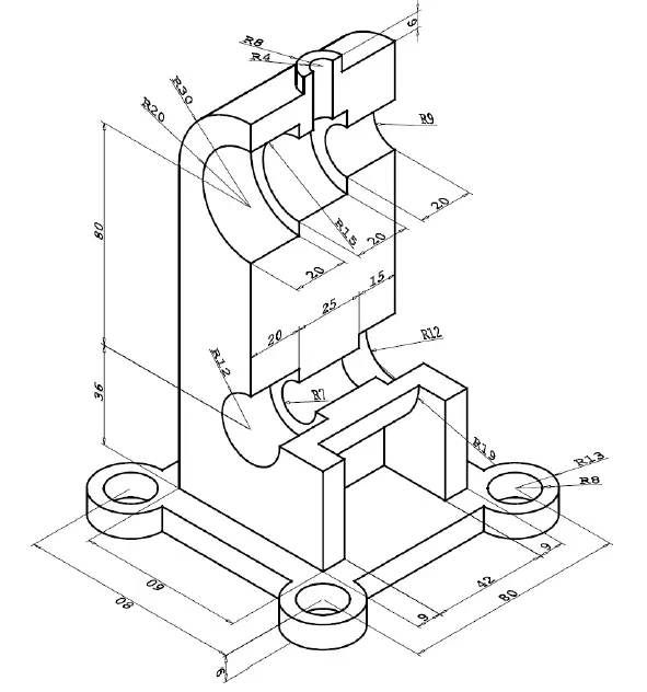 3D Design of Machine Part V6 3D print model