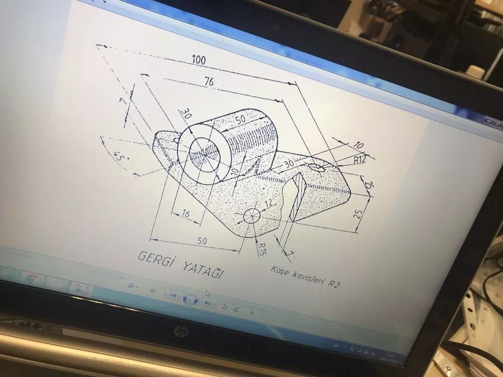3D Design of Machine Part V8 3D print model
