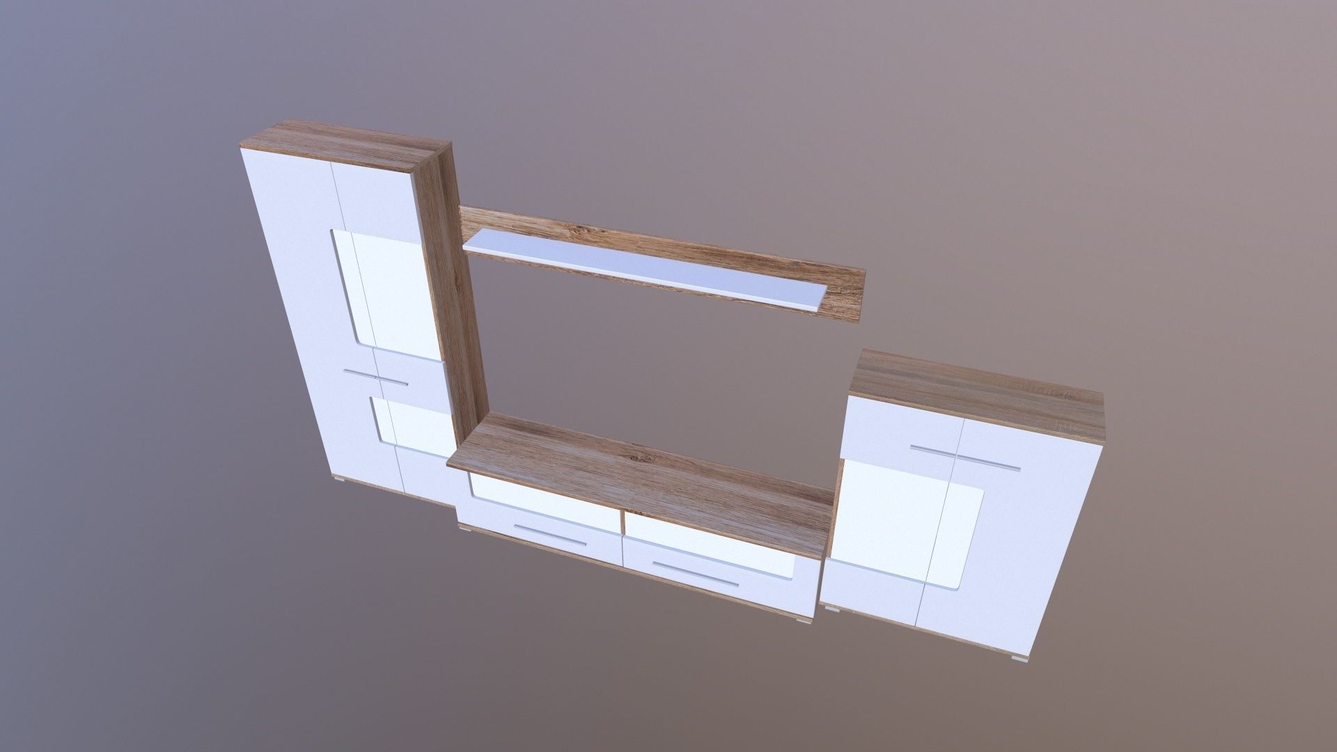 Wall Display Unit 3D model_5