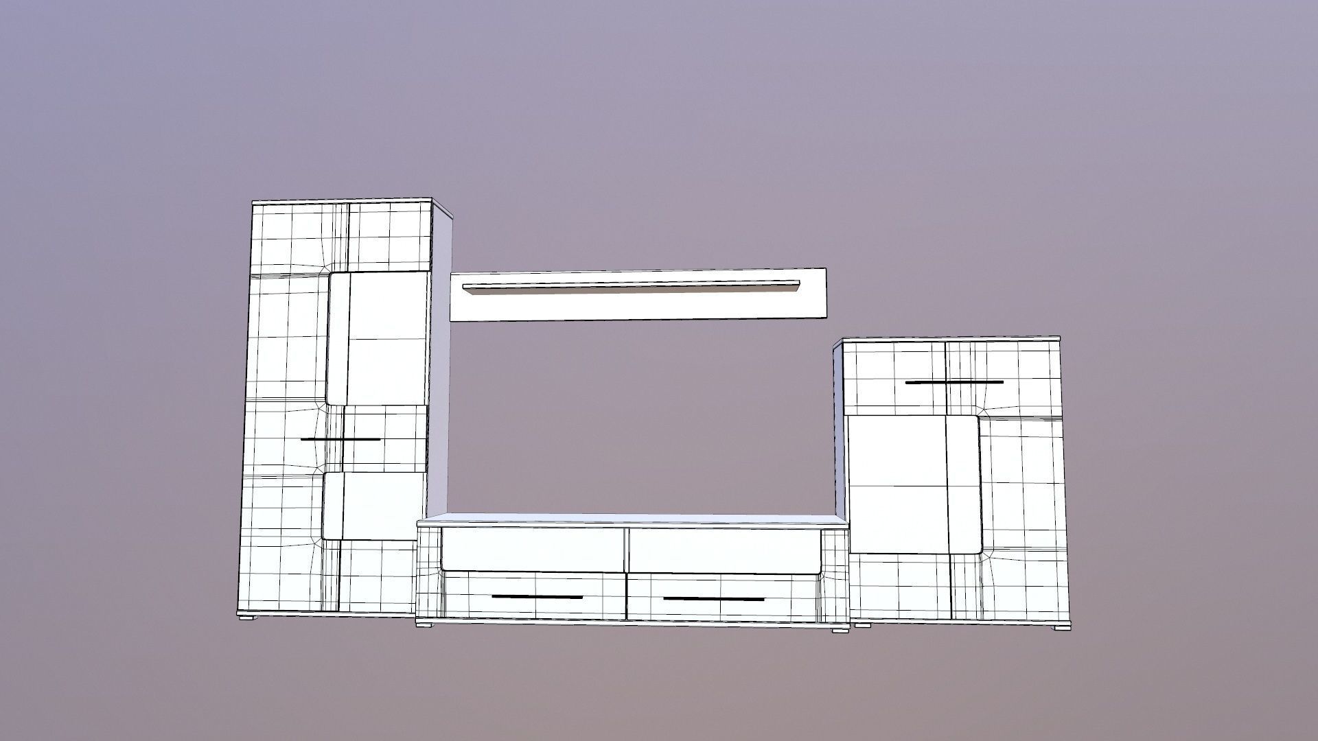 Wall Display Unit 3D model_9