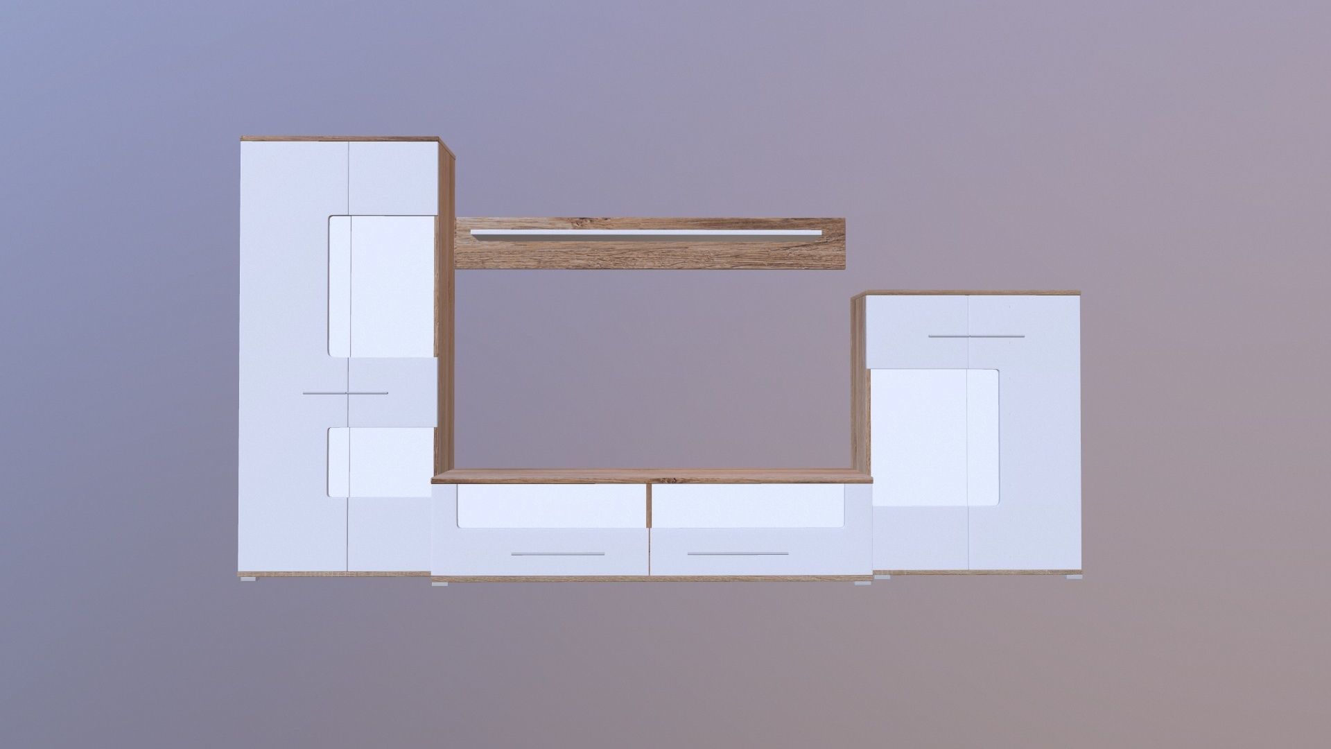 Wall Display Unit 3D model_2