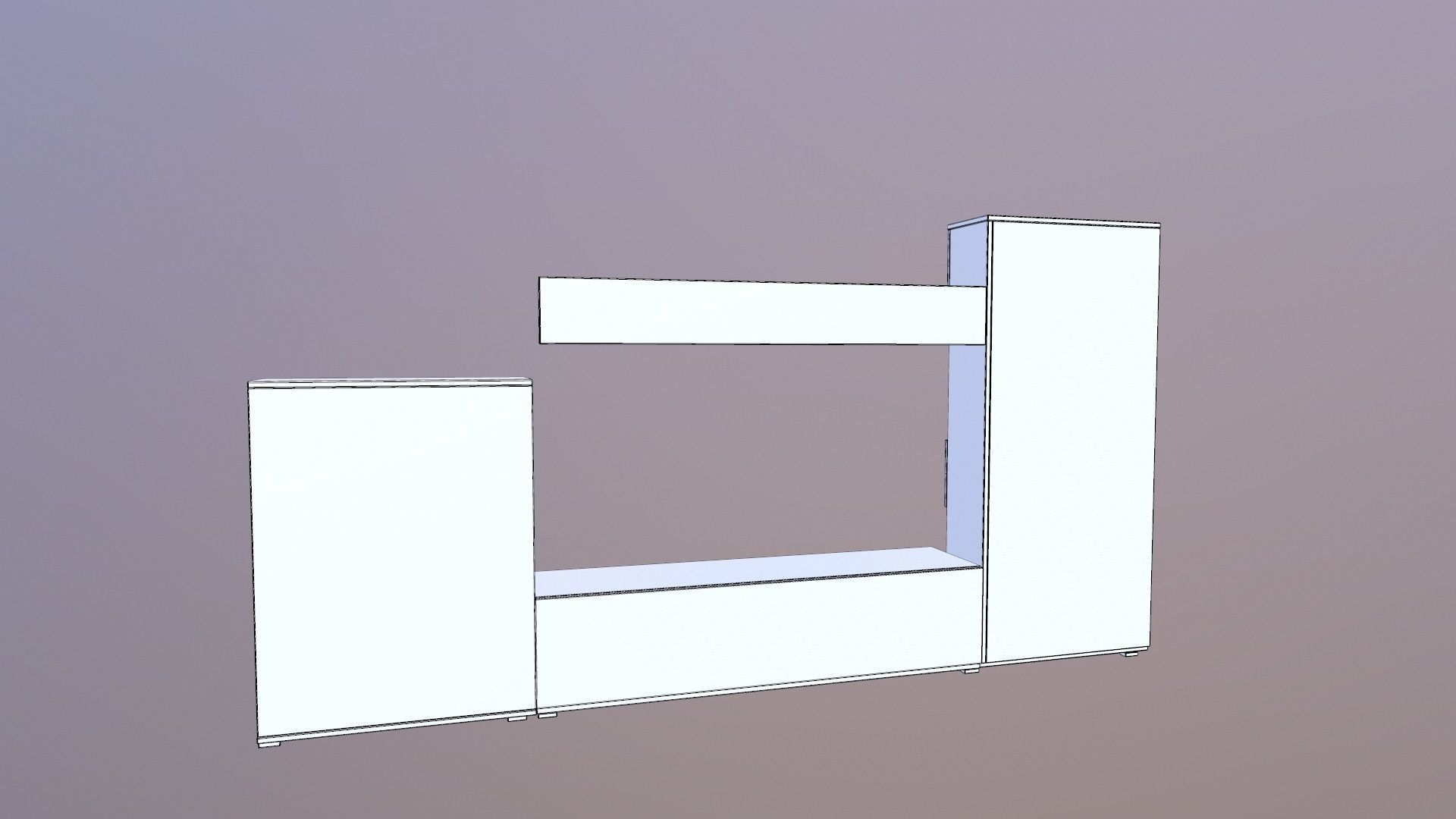 Wall Display Unit 3D model_12