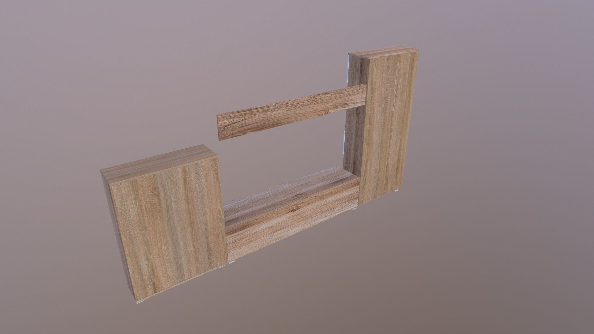 Wall Display Unit 3D model_6