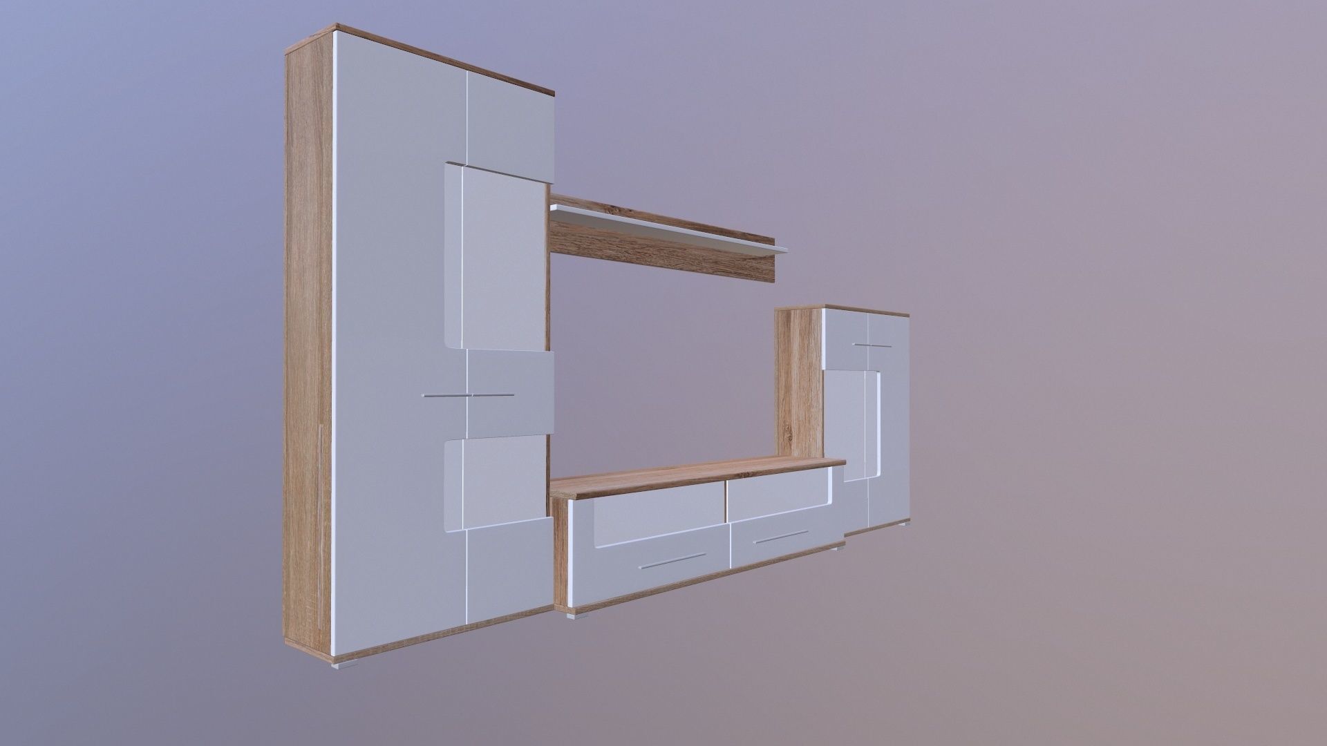 Wall Display Unit 3D model_3