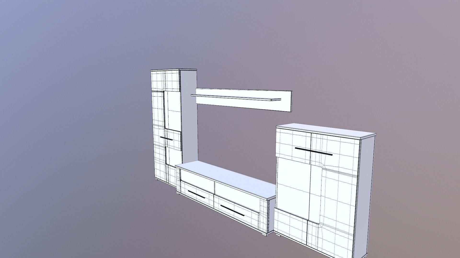 Wall Display Unit 3D model_11