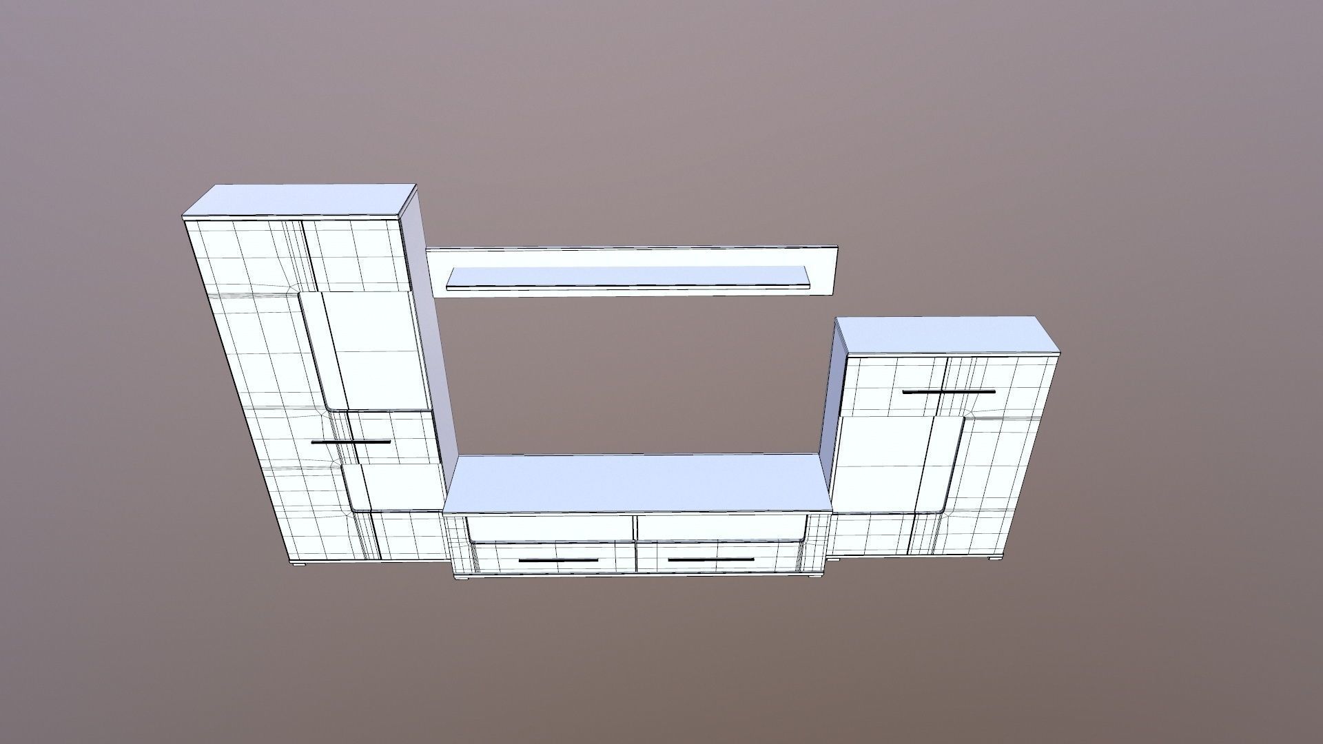 Wall Display Unit 3D model_13