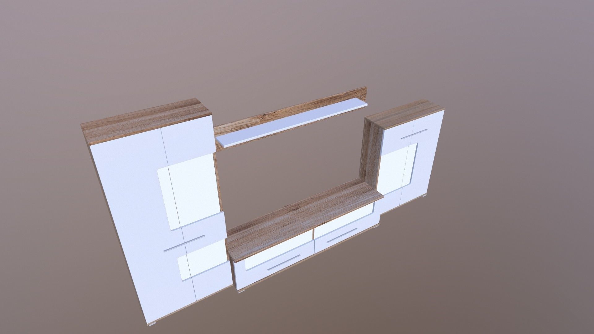 Wall Display Unit 3D model_4