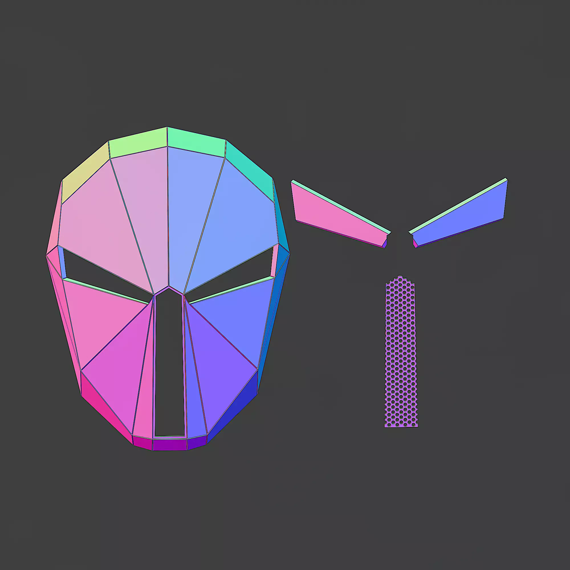 MUSE WOTP PERFOMANCE VER1 MASK  5 SEPARATE PARTS 3D print model_0