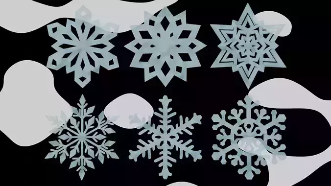 Snowflake collection ice