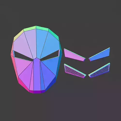 MUSE WOTP VIDEO CLIP MASK 3 SEPARATE PARTS 3D print model