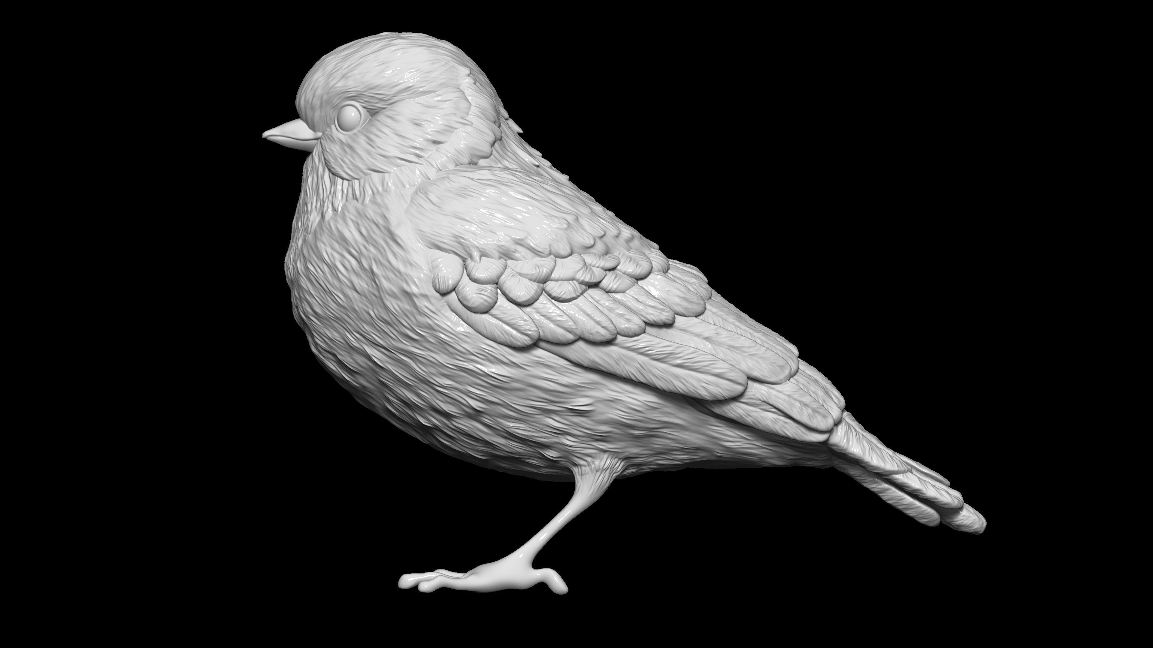 HighPoly Bird 3D print model_8