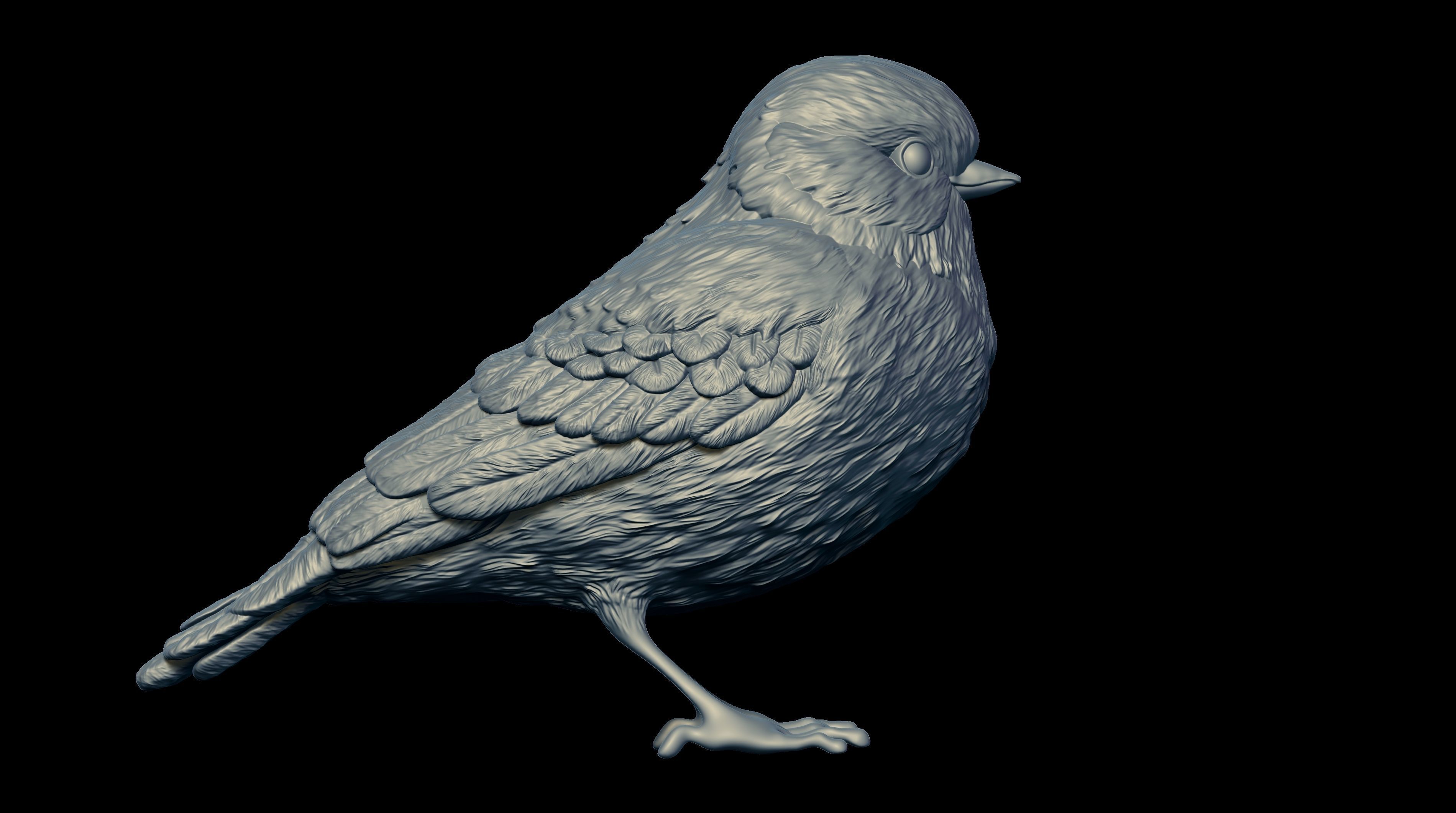 HighPoly Bird 3D print model_11