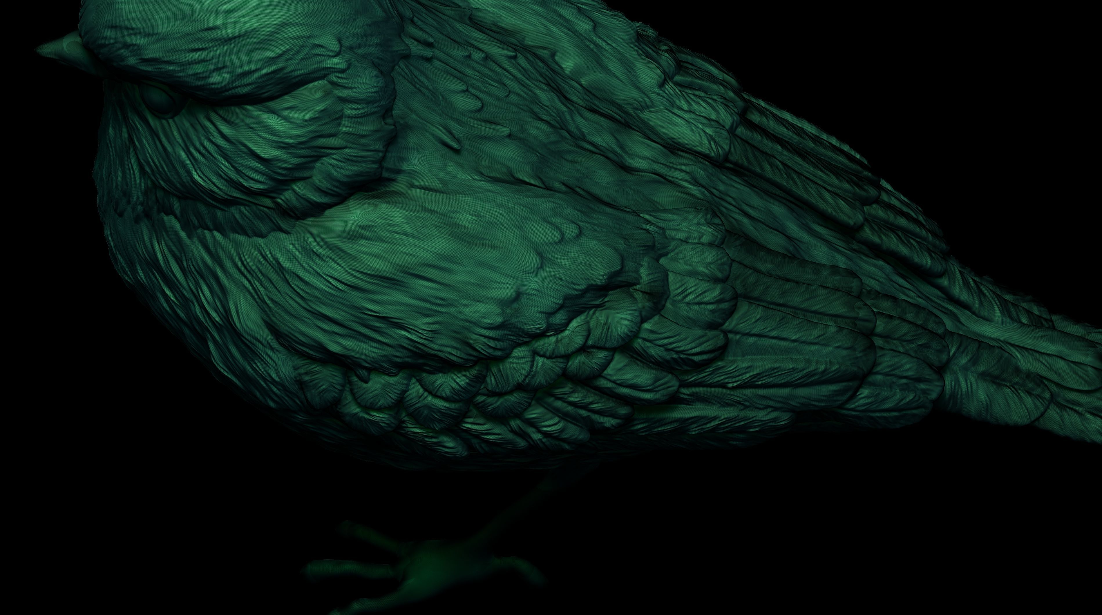 HighPoly Bird 3D print model_7