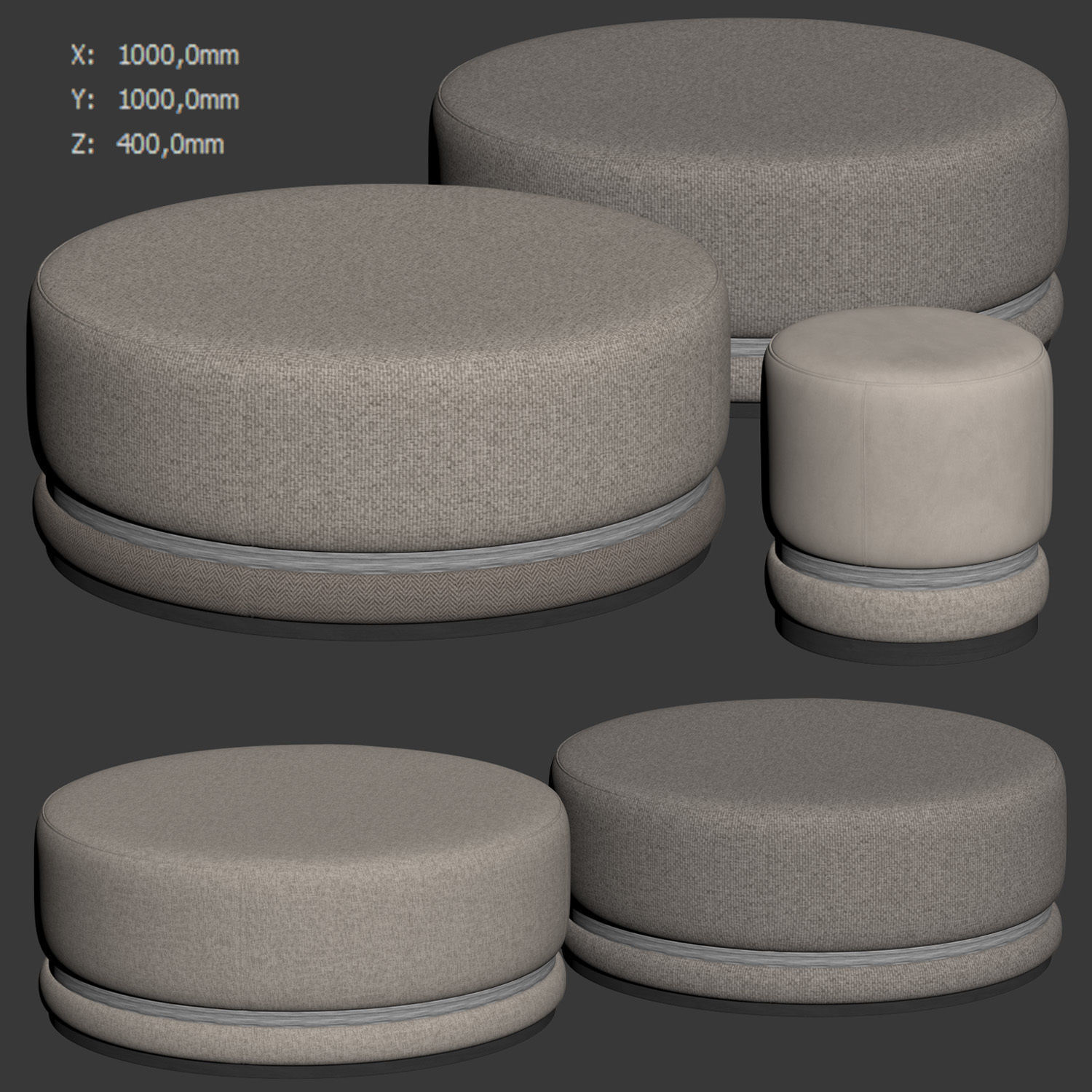 The Vincent Ottomans by The Sofa and Chair Company 3D model_4