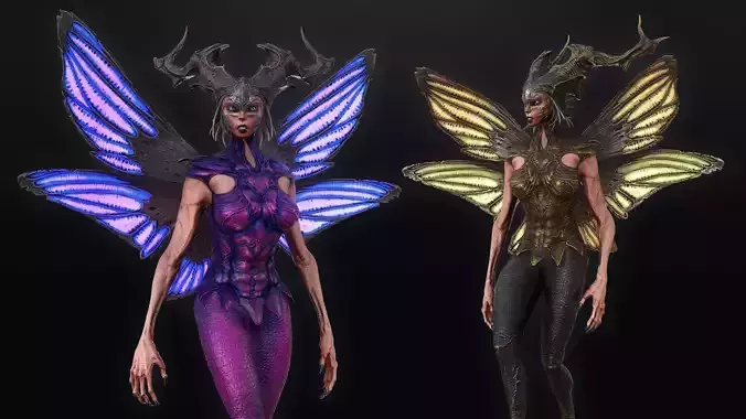 Dark Fairy - Game Ready