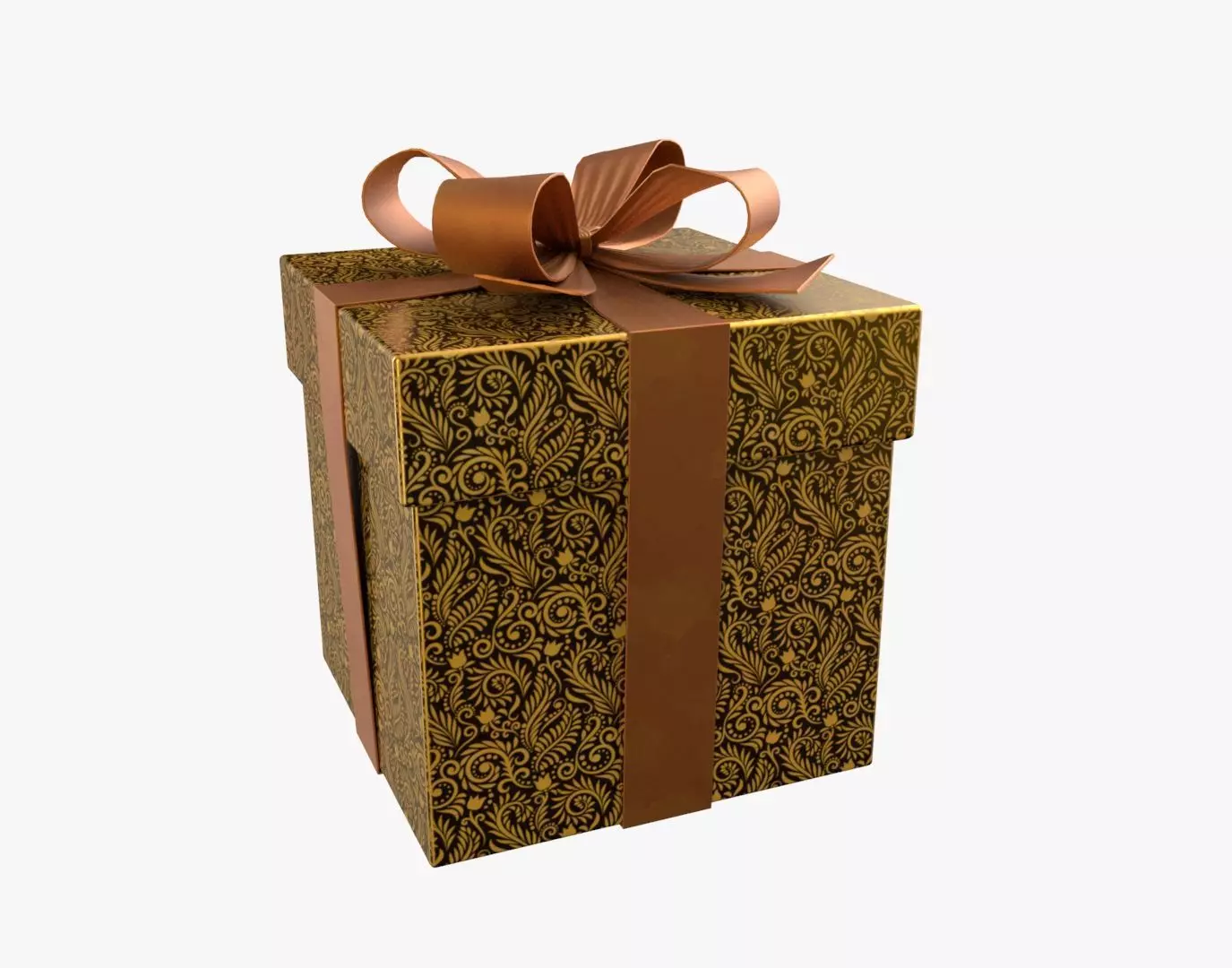 Christmas Gift Box 01 - V8 Low-poly 3D model