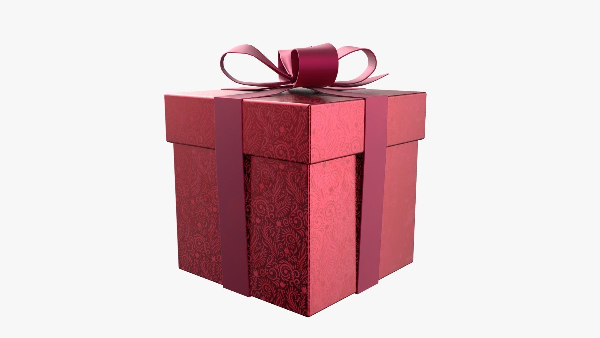 Christmas Gift Box 01 - V10 Low-poly 3D model_3