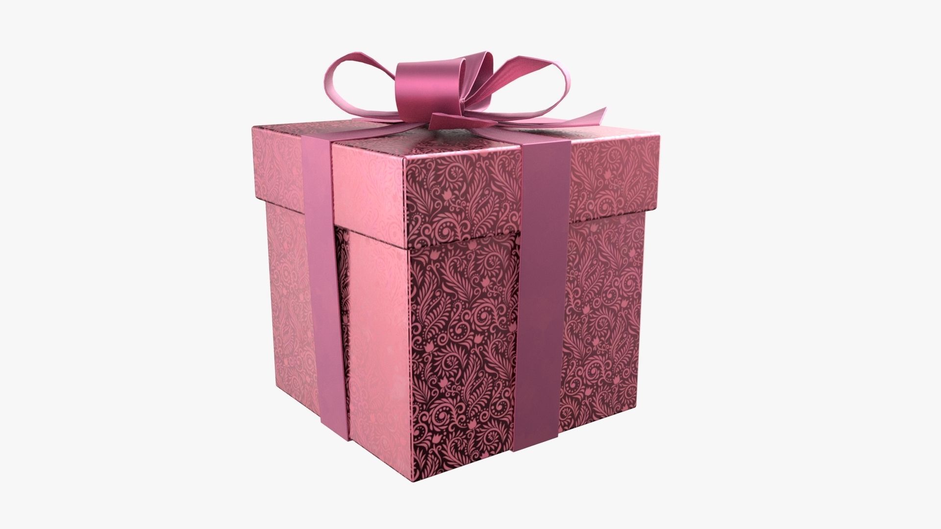 Christmas Gift Box 01 - V12 Low-poly 3D model_1