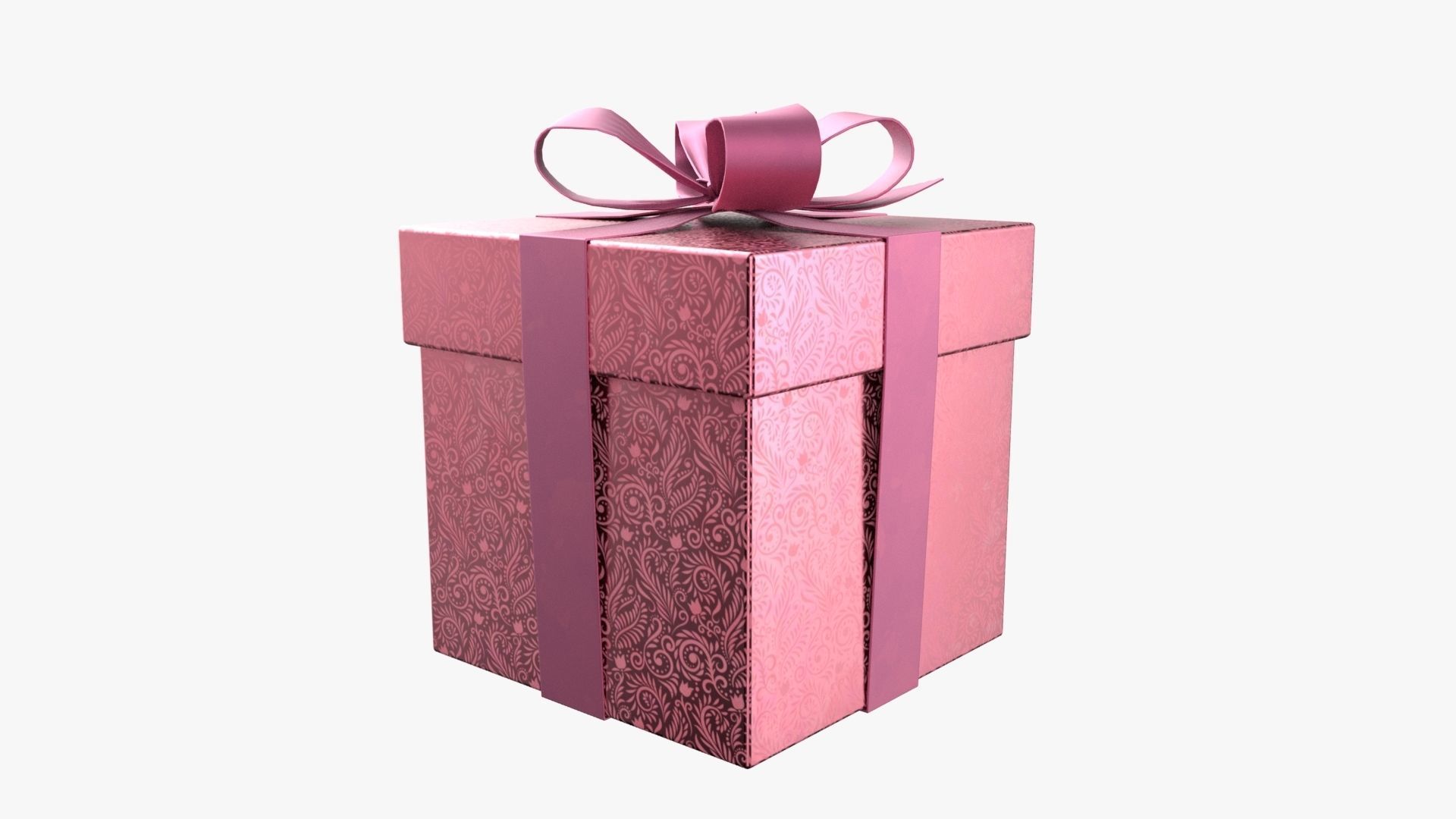 Christmas Gift Box 01 - V12 Low-poly 3D model_3