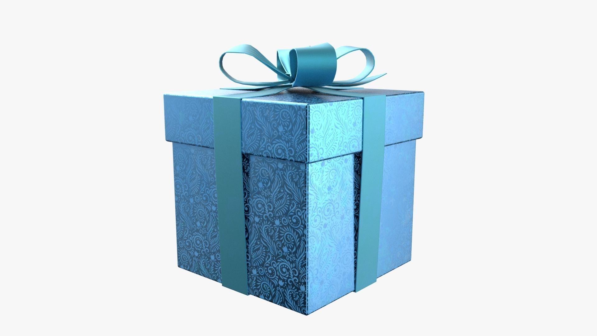 Christmas Gift Box 01 - V13 Low-poly 3D model_3
