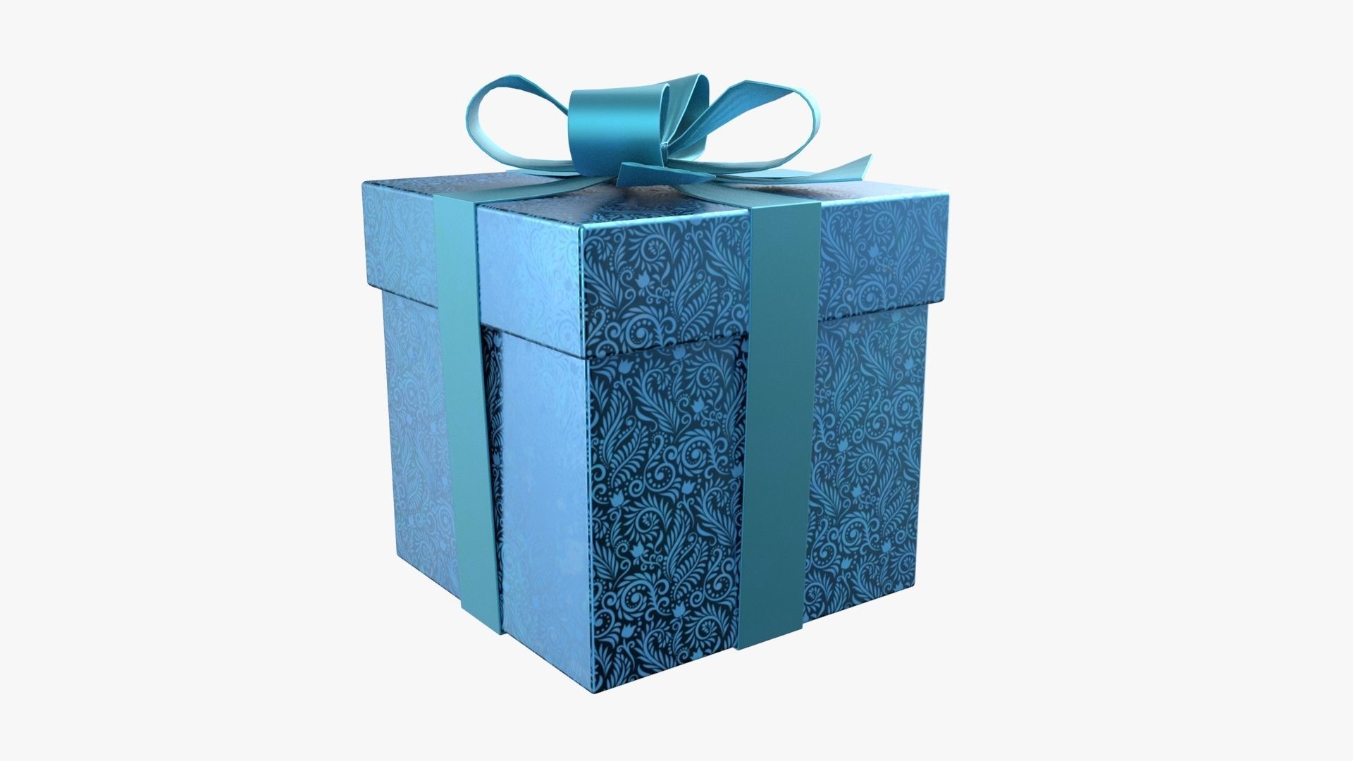 Christmas Gift Box 01 - V13 Low-poly 3D model_1