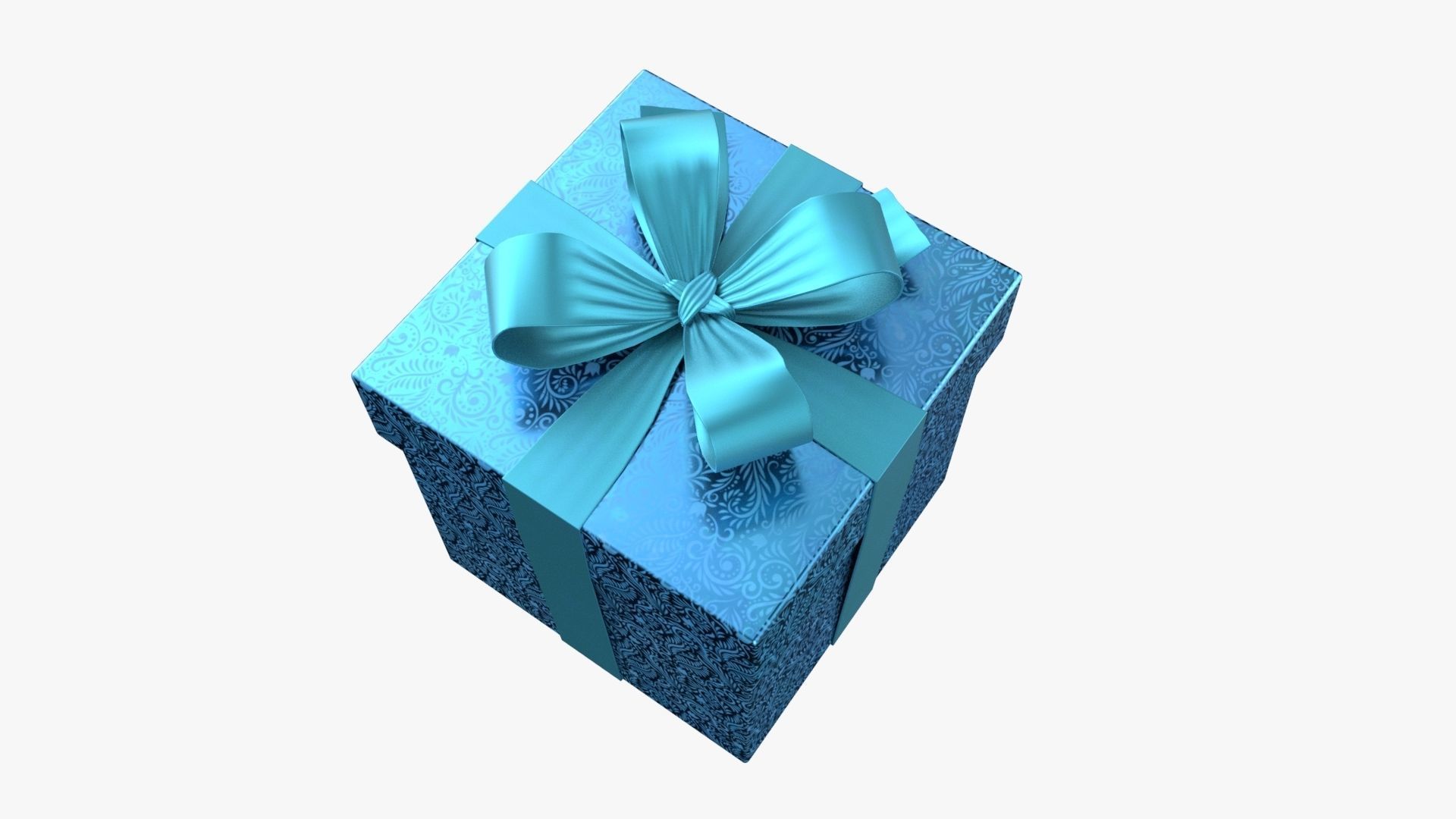 Christmas Gift Box 01 - V13 Low-poly 3D model_4