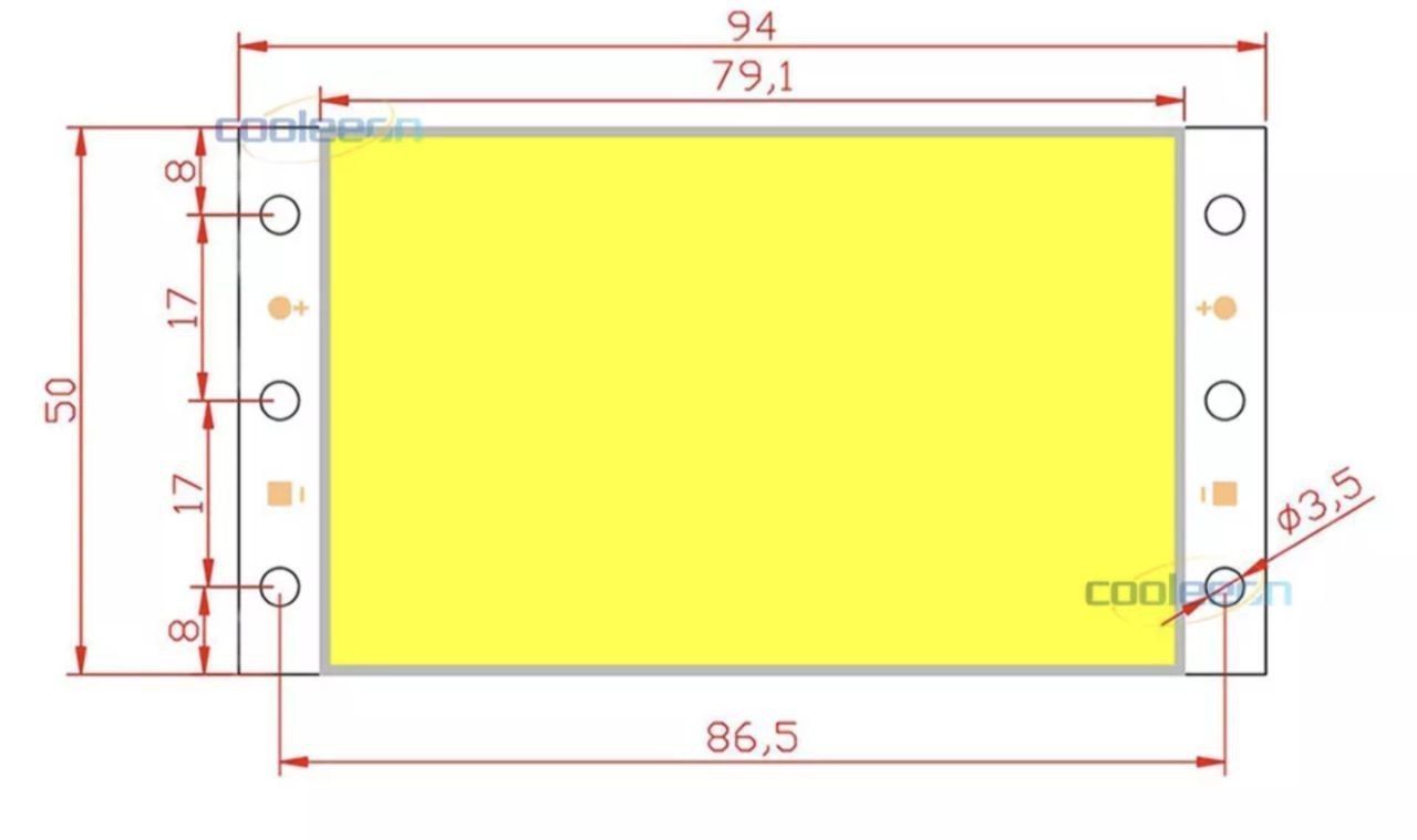 LED 94x50mm 15W 3D model_4