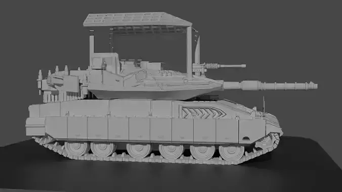 Merkava mark IV with Anti-Drone cage