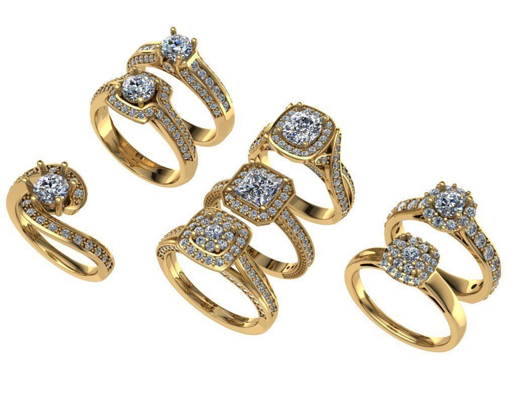 8 rings 3D print model_18