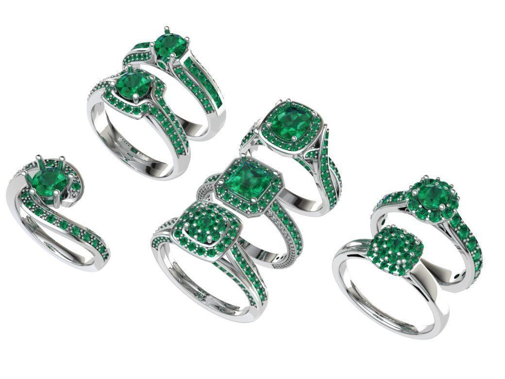 8 rings 3D print model_17