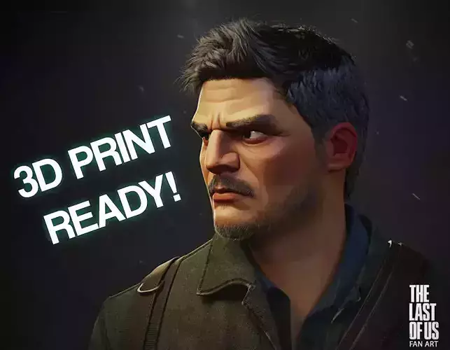 Joel from The Last of Us - Stylized Bust 3D print model