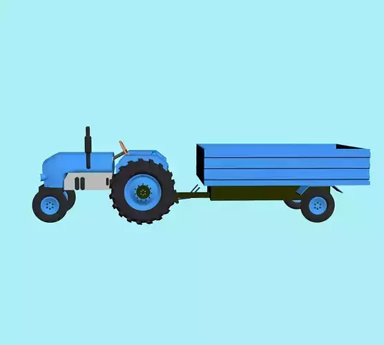 caroon tractor with trailer