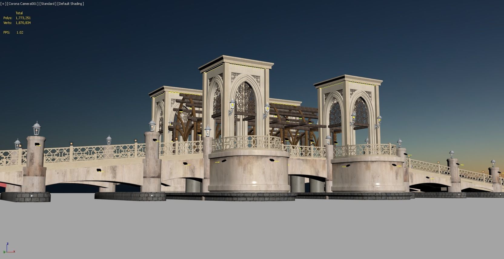 Souk Al Bahar Bridge 3D model_3
