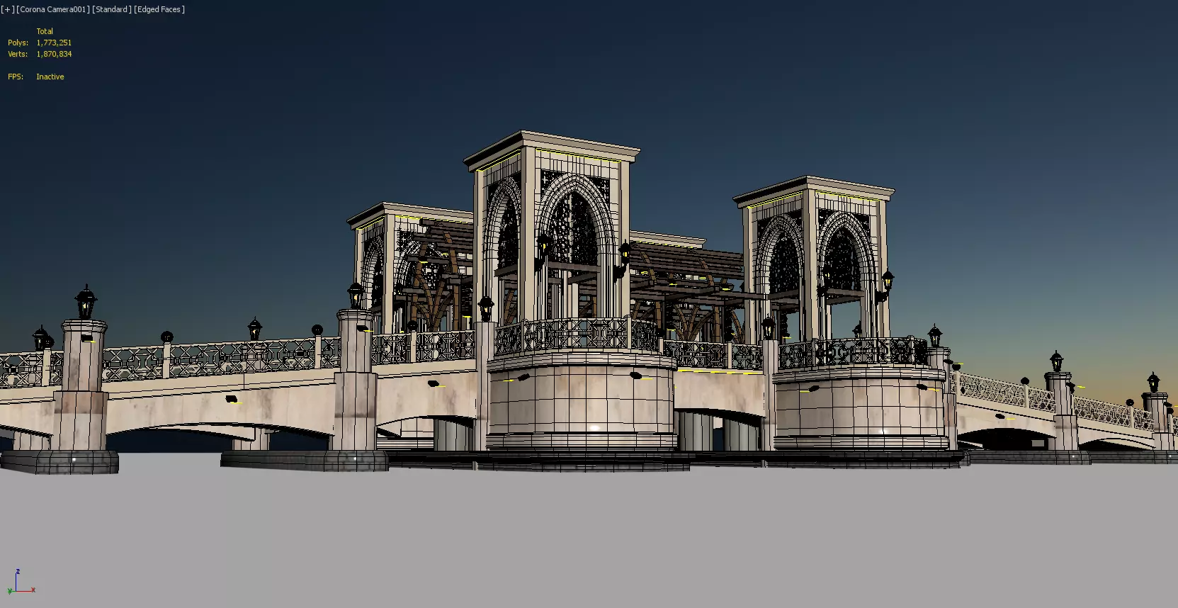 Souk Al Bahar Bridge 3D model_0