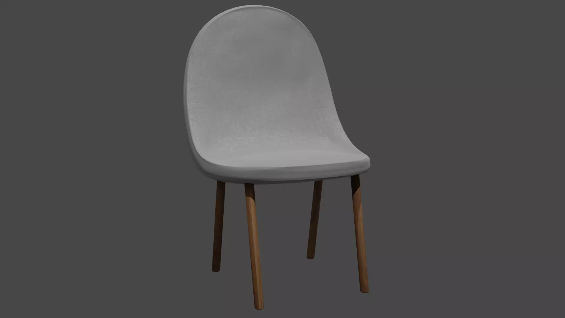 Dinining Chair Wood Gray Free 3D model