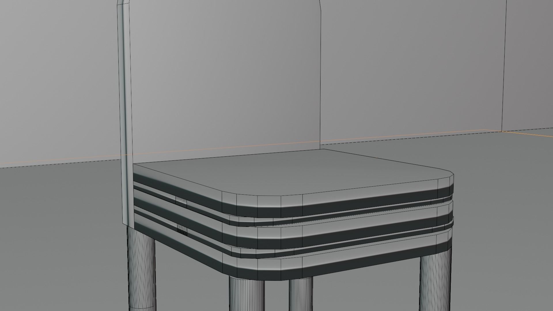 Fabric Chair Model Low-poly 3D model_6