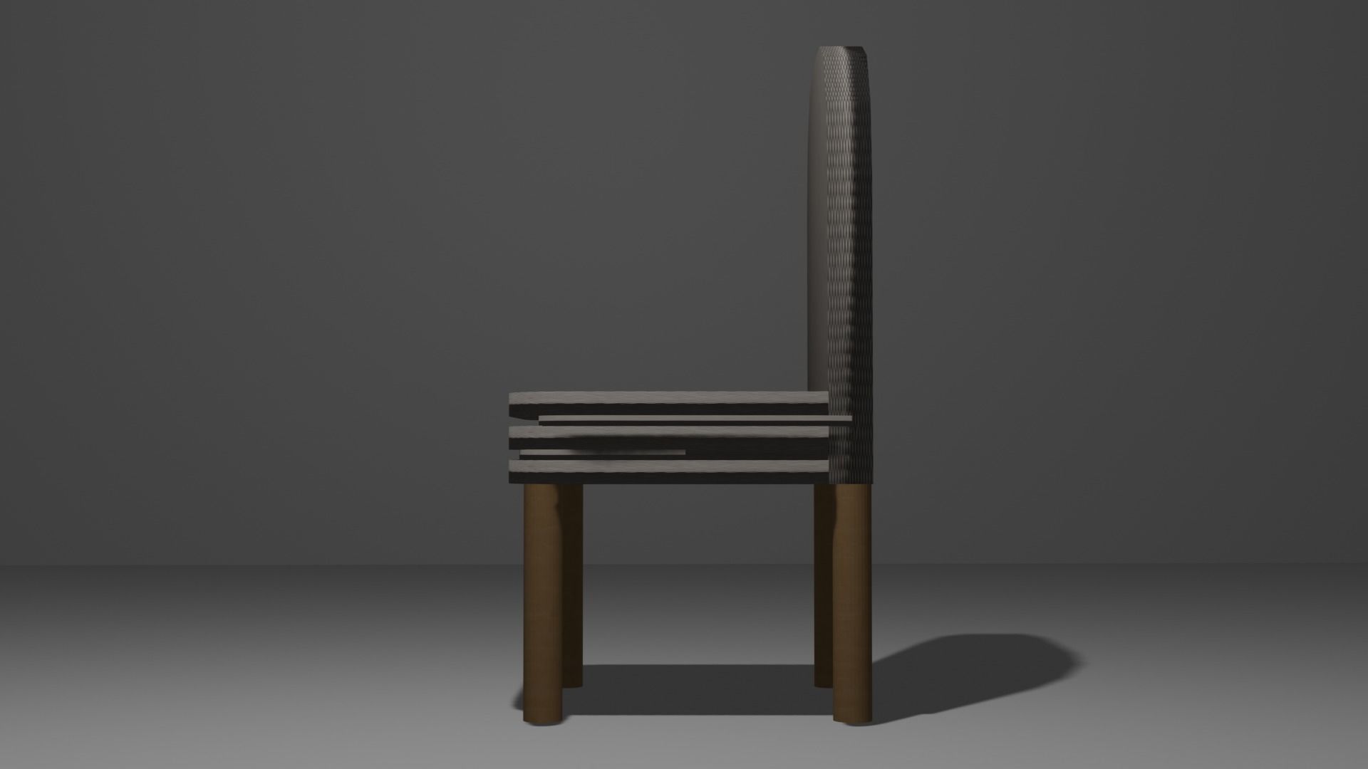 Fabric Chair Model Low-poly 3D model_2
