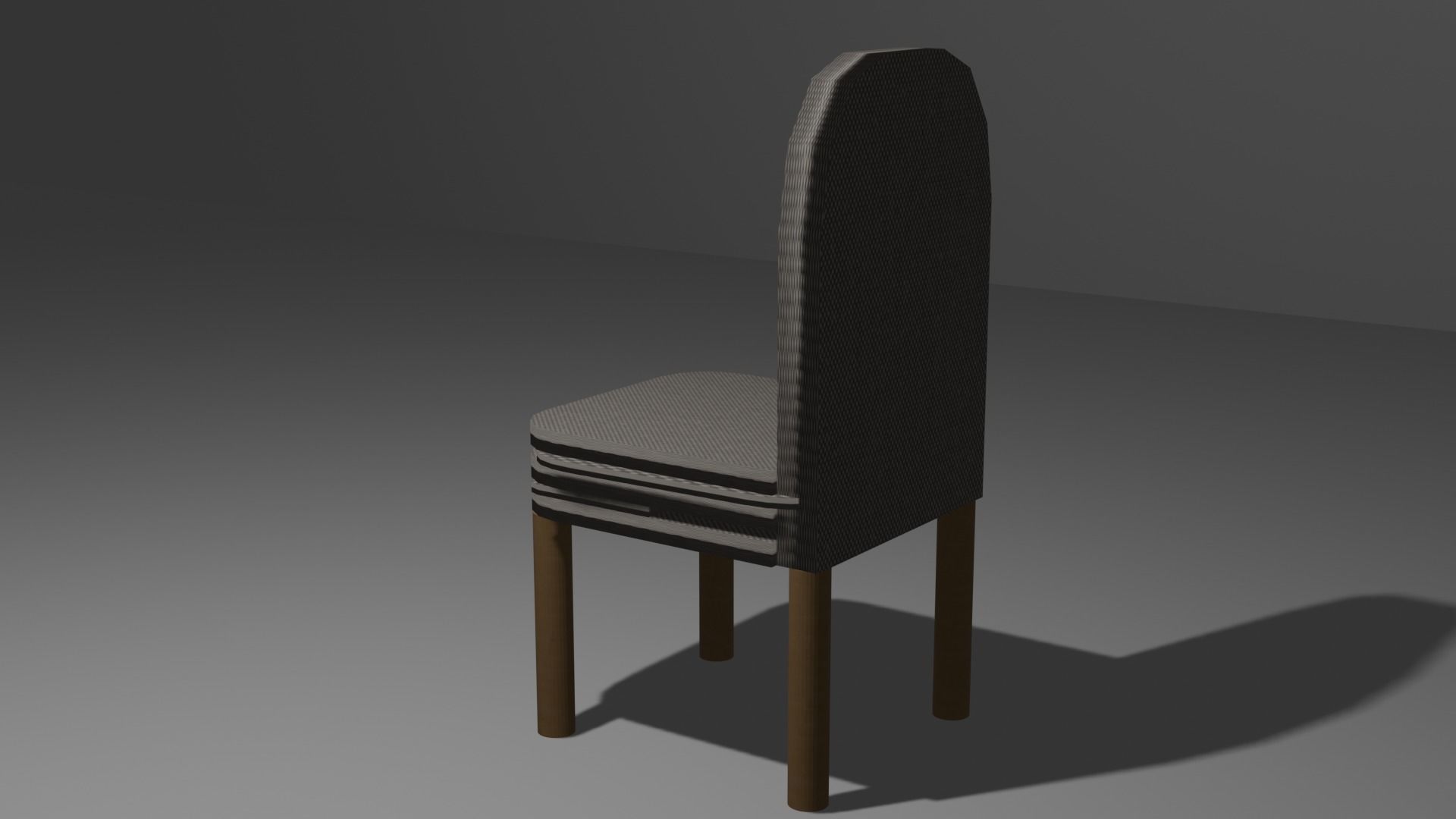 Fabric Chair Model Low-poly 3D model_3