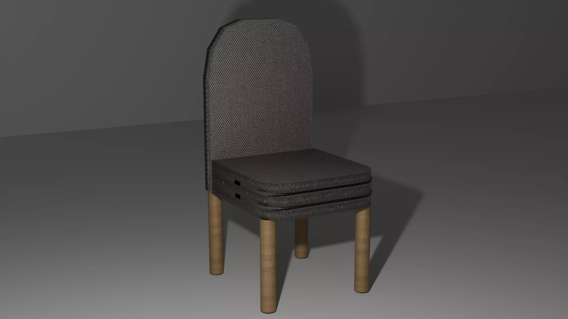 Fabric Chair Model Low-poly 3D model_0