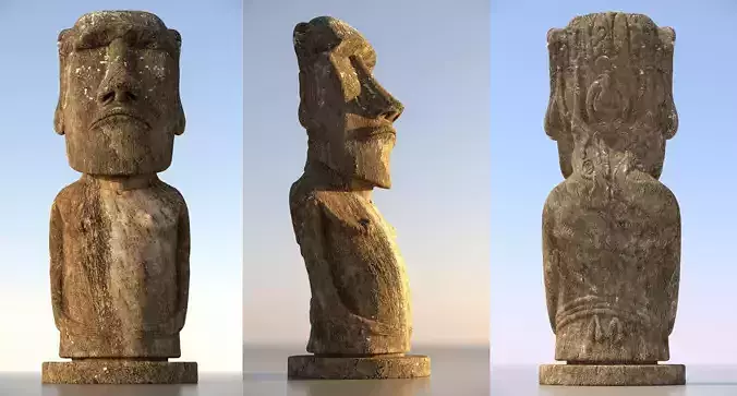 Moai Ultimate Low-poly 3D model