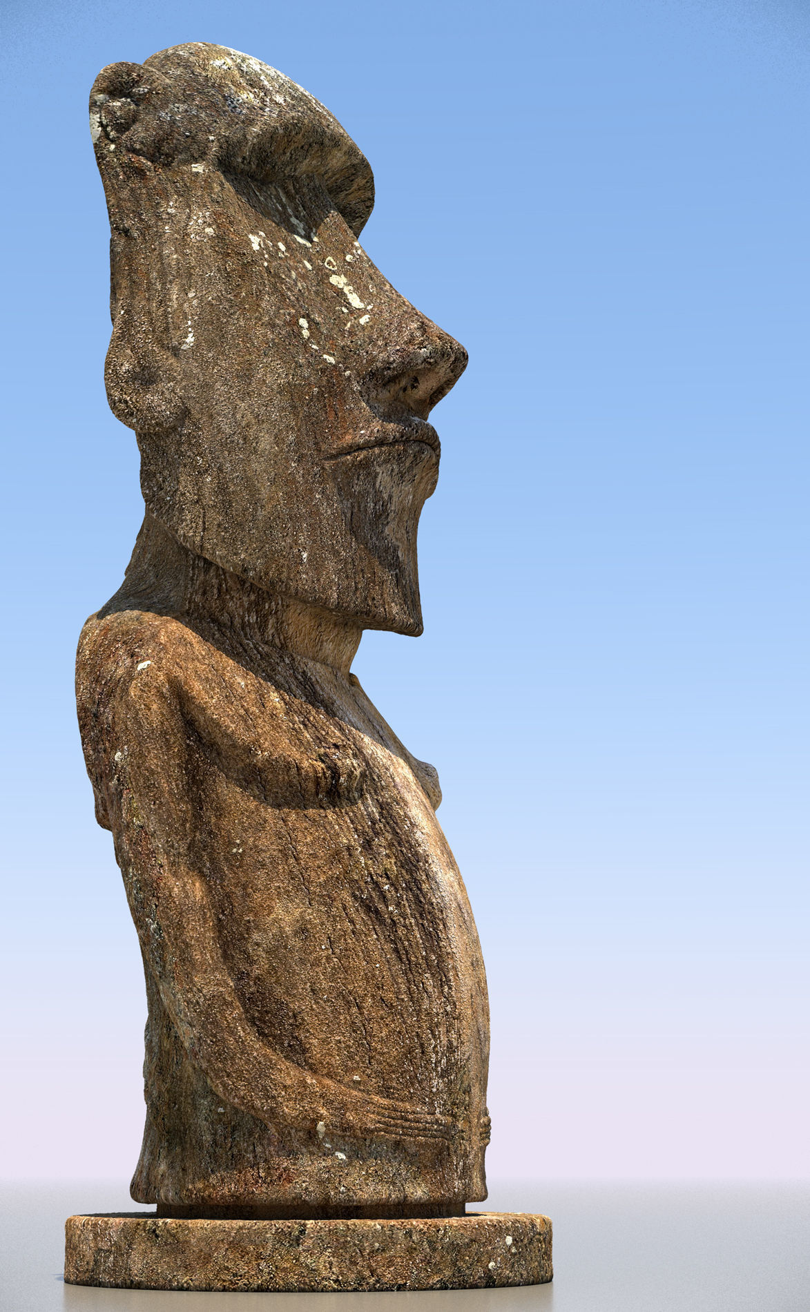 Moai Ultimate Low-poly 3D model_4