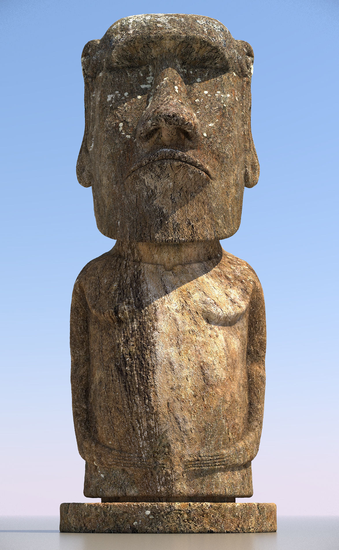 Moai Ultimate Low-poly 3D model_7