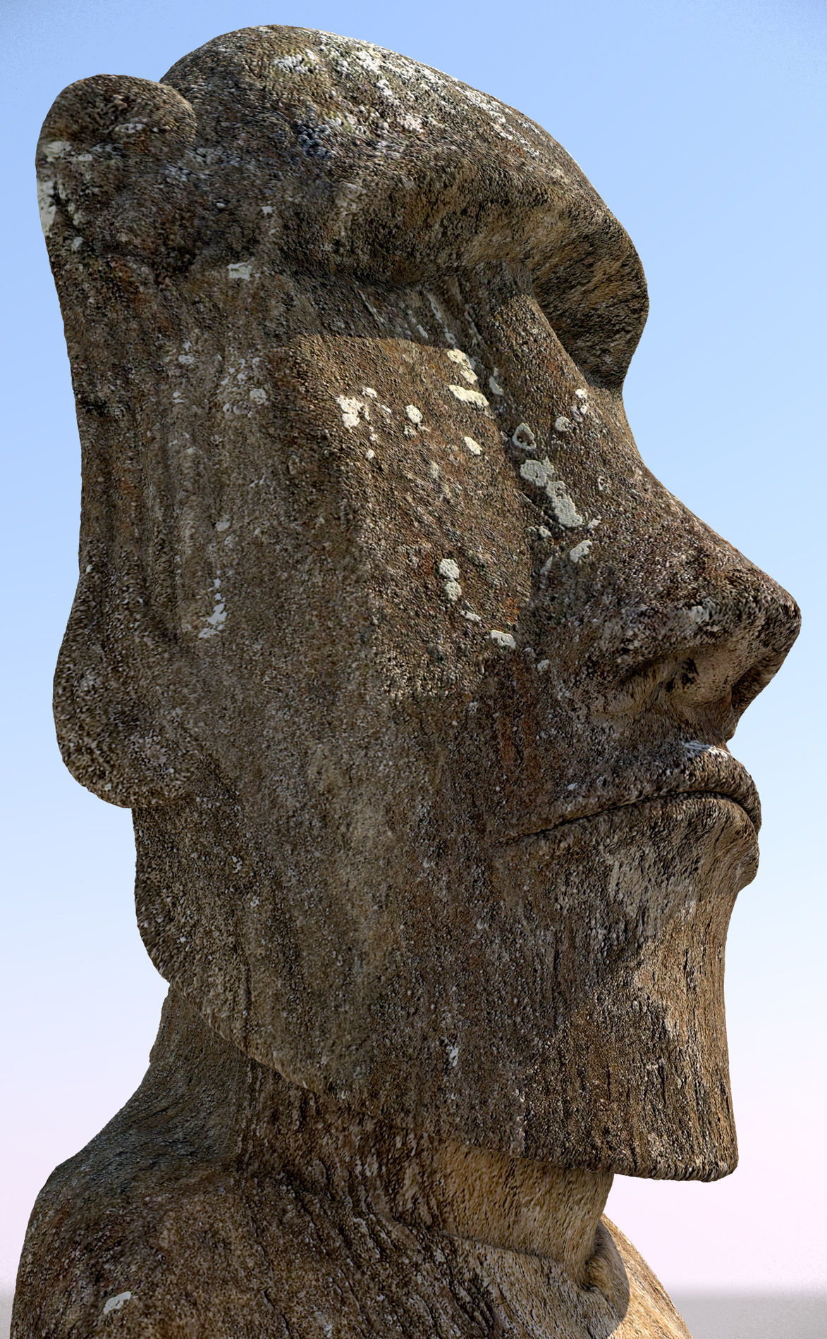 Moai Ultimate Low-poly 3D model_10