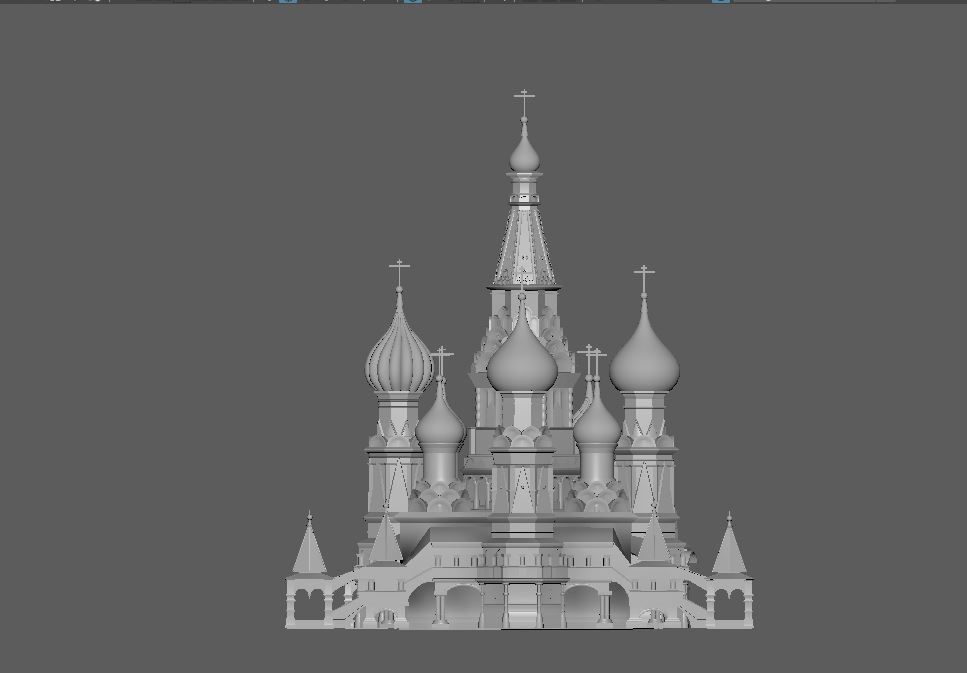 Saint Basil Cathedral A Wonder of Moscow Architecture Low-poly 3D model_10