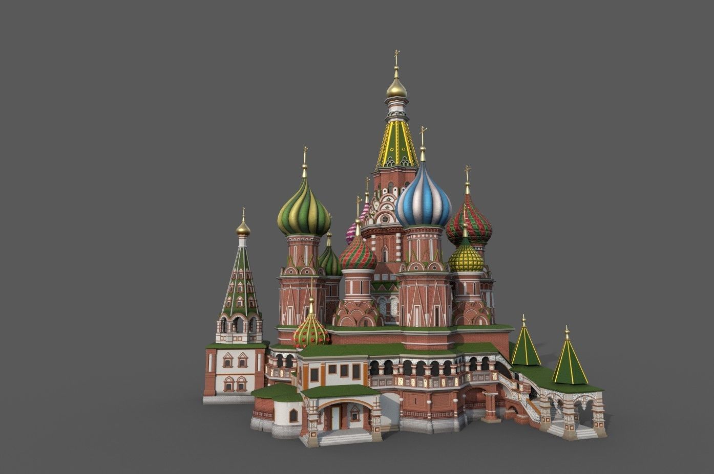 Saint Basil Cathedral A Wonder of Moscow Architecture Low-poly 3D model_7