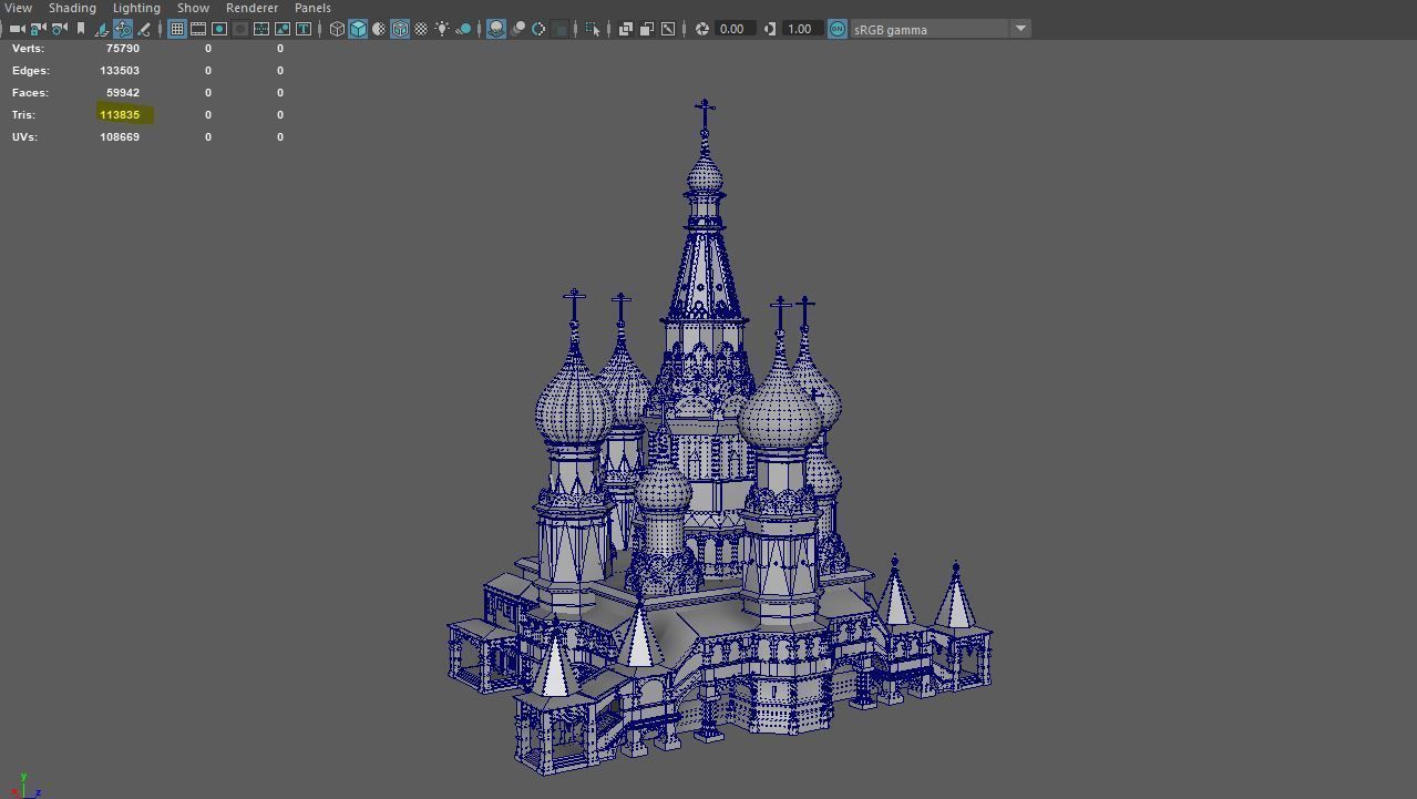 Saint Basil Cathedral A Wonder of Moscow Architecture Low-poly 3D model_11
