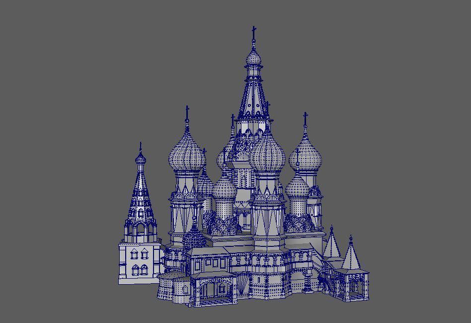 Saint Basil Cathedral A Wonder of Moscow Architecture Low-poly 3D model_16