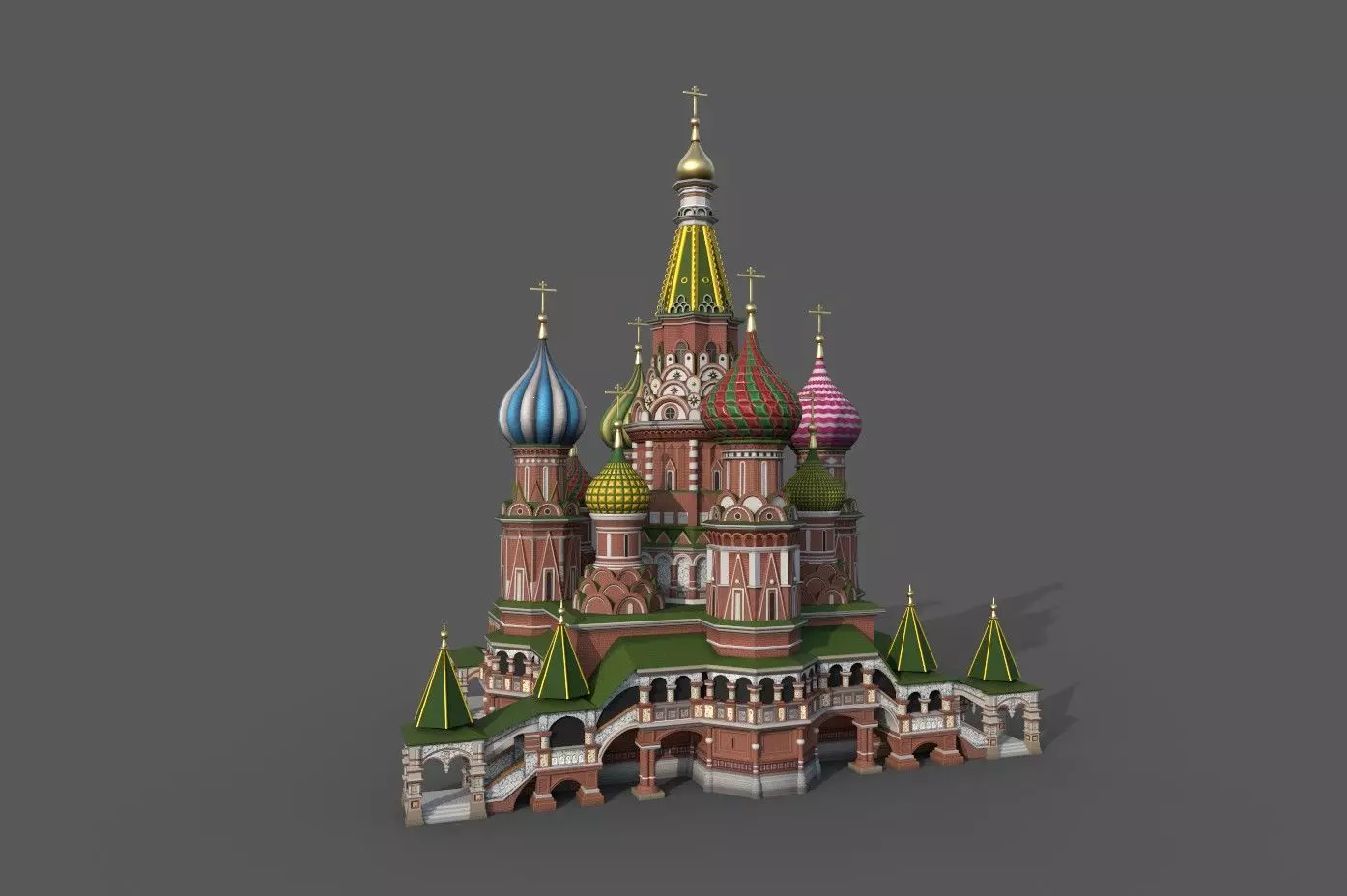 Saint Basil Cathedral A Wonder of Moscow Architecture Low-poly 3D model_0